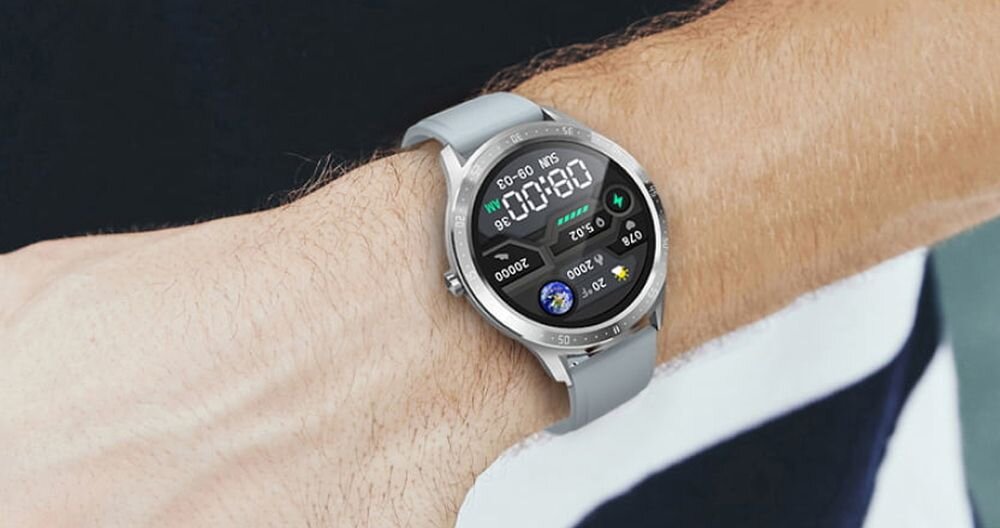 Smartwatch MAXCOM FW43 Cobalt 2 ekran bateria czujniki zdrowie sport pasek ładowanie pojemność rozdzielczość łączność sterowanie krew puls rozmowy smartfon aplikacja 
