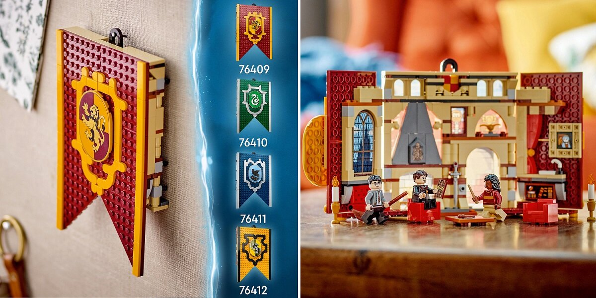 LEGO Harry Potter Flaga Gryffindoru 76409 dziecko kreatywność zabawa nauka rozwój klocki figurki minifigurki jakość tradycja konstrukcja nauka wyobraźnia role jakość bezpieczeństwo wyobraźnia budowanie pasja hobby funkcje instrukcja aplikacja LEGO Builder
