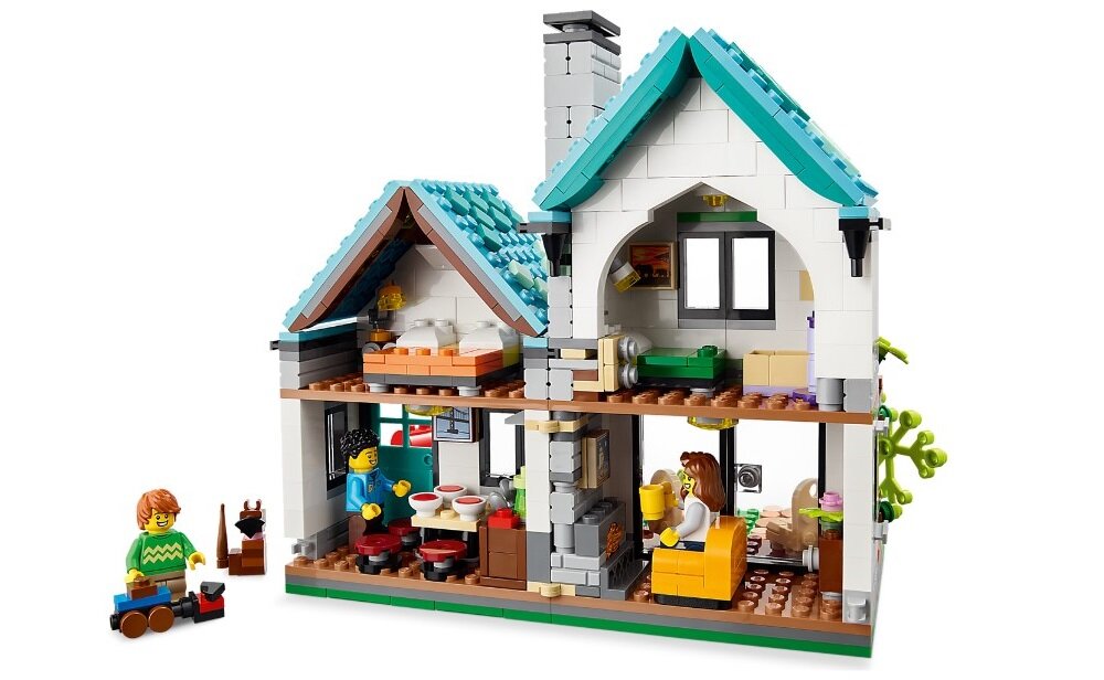 LEGO CREATOR Przytulny dom 31139 dziecko kreatywność zabawa nauka rozwój klocki figurki minifigurki jakość tradycja konstrukcja nauka wyobraźnia role jakość bezpieczeństwo wyobraźnia budowanie pasja hobby funkcje instrukcja aplikacja LEGO Builder
