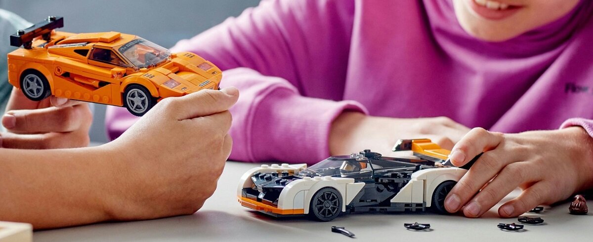LEGO Speed Champions McLaren Solus GT i McLaren F1 LM 76918 dziecko kreatywność zabawa nauka rozwój klocki figurki minifigurki jakość tradycja konstrukcja nauka wyobraźnia role jakość bezpieczeństwo wyobraźnia budowanie pasja hobby funkcje instrukcja aplikacja LEGO Builder