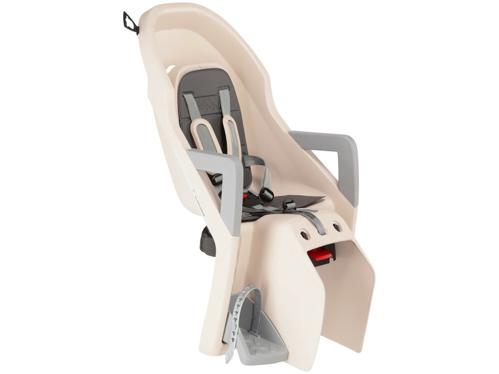 Fotelik rowerowy KROSS Guppy RS Beżowy miękka poduszka obejmuje całe oparcie i siedzisko można ściągnąć i wyp