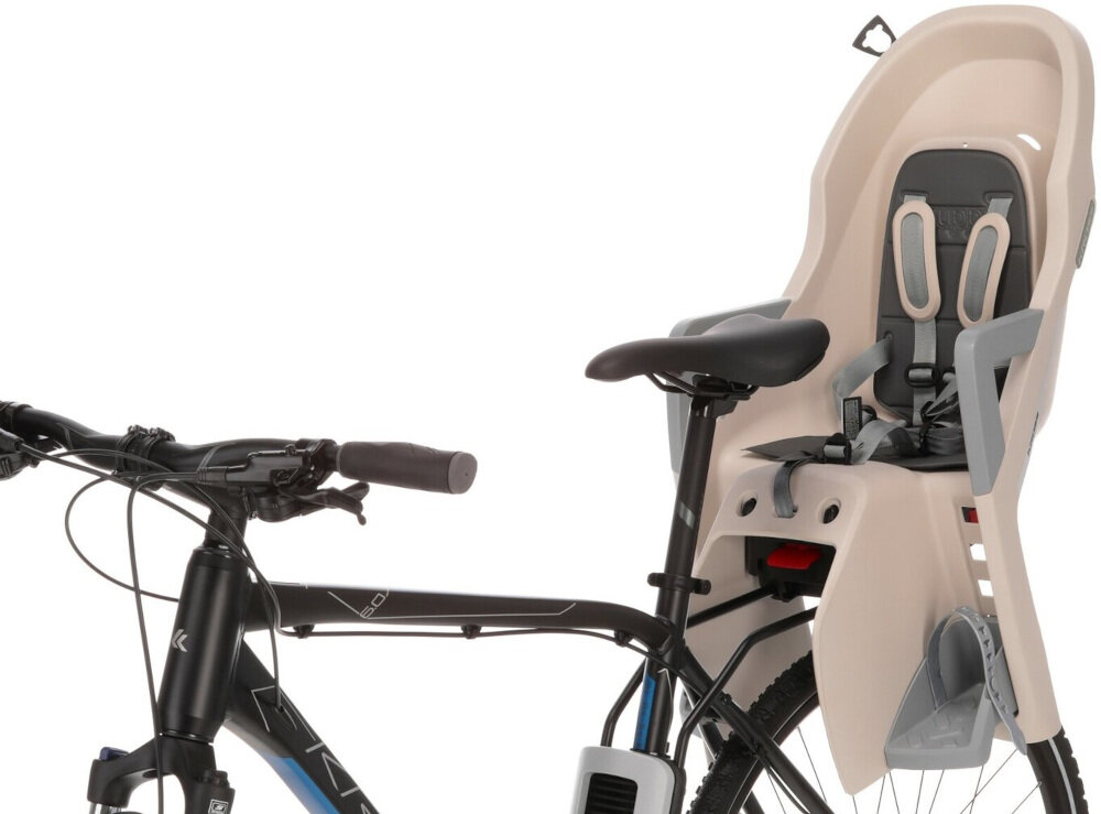 Fotelik rowerowy KROSS Guppy RS Beżowy z wysokiej jakości tworzywa sztucznego łatwe w konserwacji waga 3,5 kg