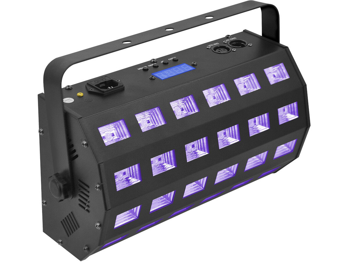 Reflektor + Stroboskop LIGHT4ME LED UV 24x3W światło efekty kolor