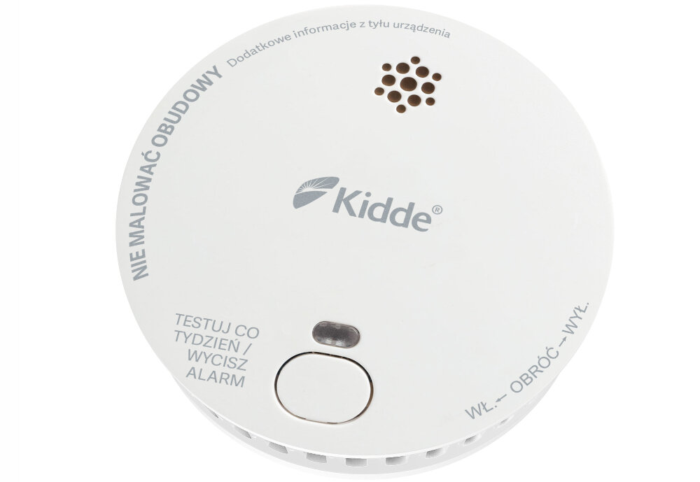 Czujnik dymu KIDDE KID-2030-DSR glosny alarm o sile 85 dB migajaca dioda LED
