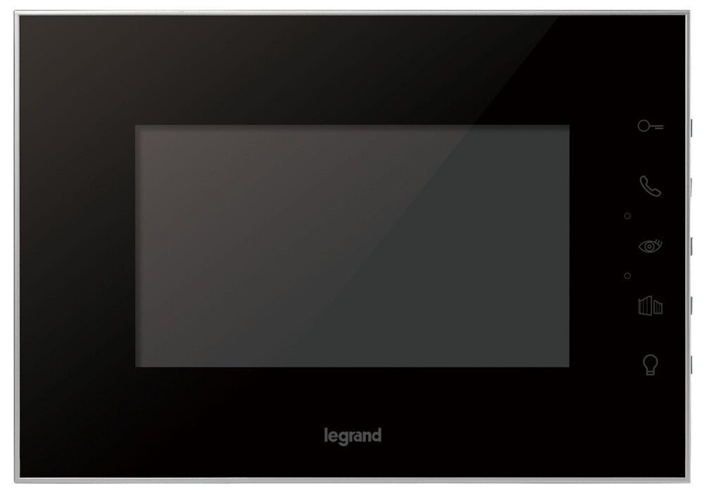 Monitor do wideodomofonu LEGRAND 369225 do rozbudowy istniejącego systemu wideodomofonowego wbudowane podświetlenie nocne podłączenie innych produktów marki Legrand