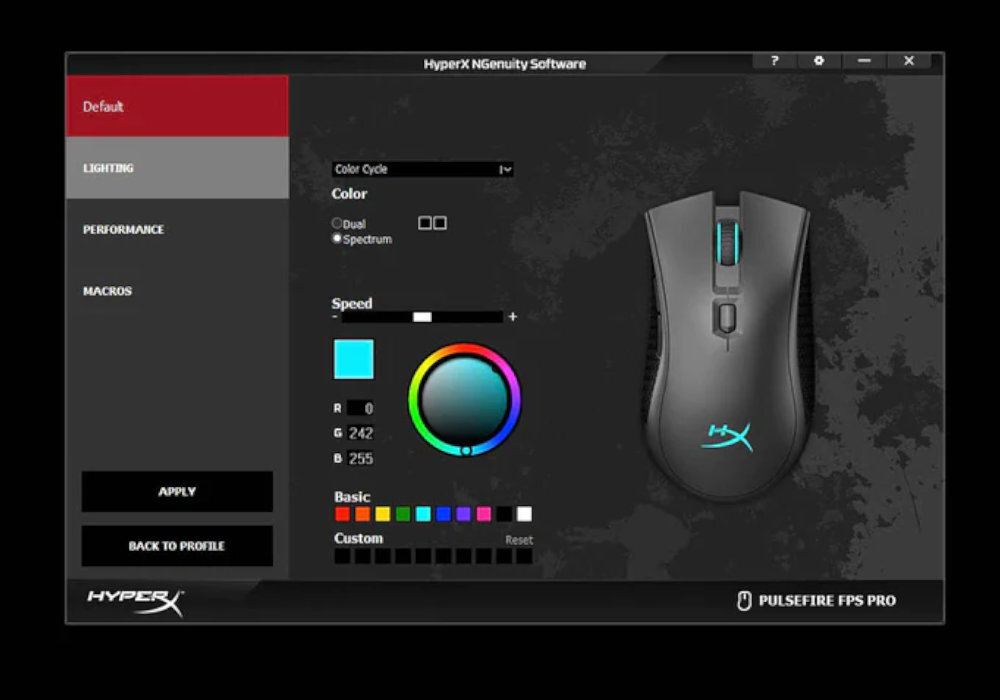 Mysz HYPERX Pulsefire FPS Pro rozgrywka wygoda szybkość gaming wyposażenie