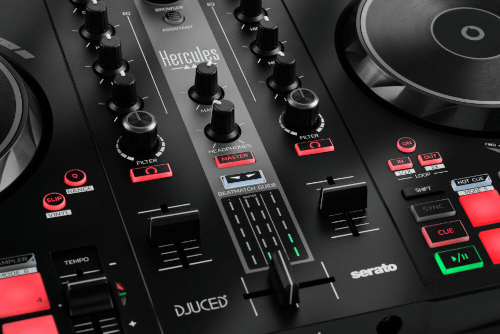 Kontroler DJ HERCULES Inpulse 300 MK2 - pdświoedlane wskaźniki