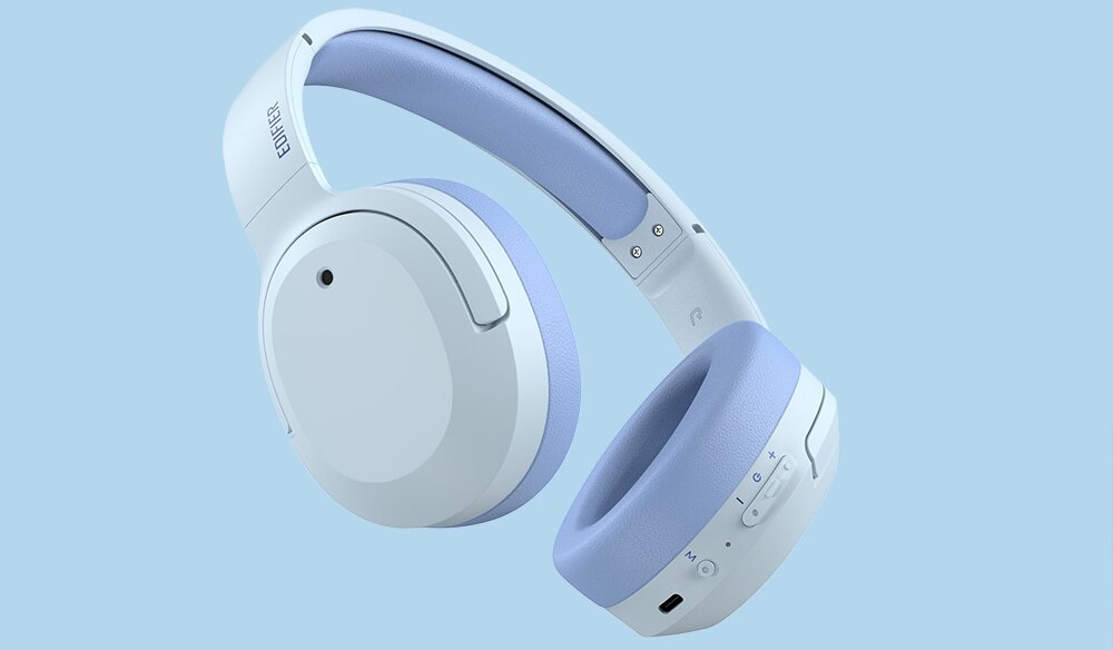 Słuchawki bezprzewodowe Edifier W820NB Plus dźwięk kontakt nauszne muzyka jakość model kodeki przetworniki membrany
