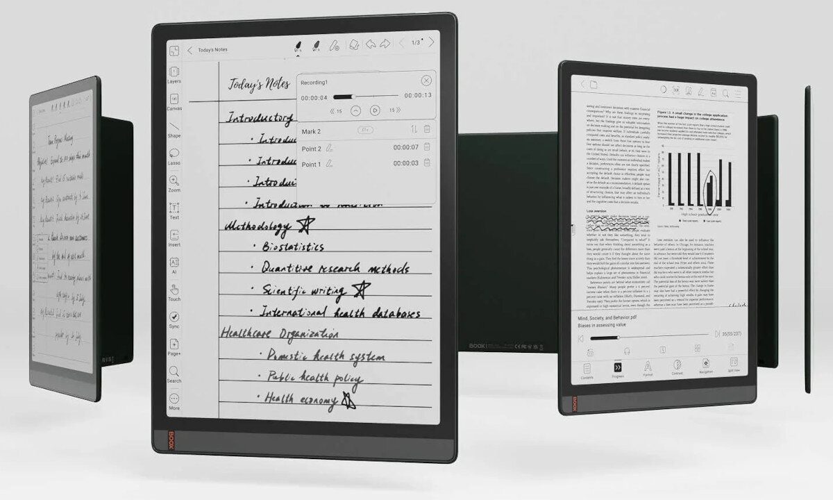 Czytnik E-Booków ONYX BOOX Tab X Czarny ekran przekątna rozdzielczość technologia płynność