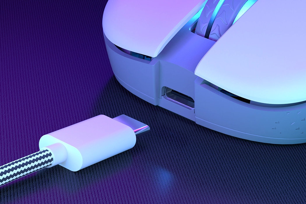 Mysz ENDORFY GEM Plus Wireless  oprogramiwanie argb wyposażenie USB-C czułkość waga sensor bezprzewodowa