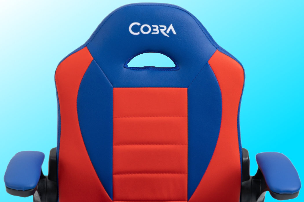 Fotel COBRA Junior Pro Czerwono-niebieski dziecko wygoda zabawa komfort nauka wytrzymałość regulacja