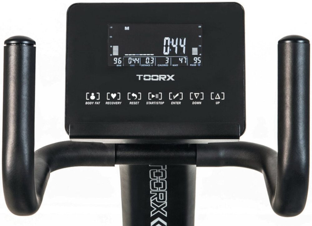 Rower indukcyjny TOORX BRX R3000 zaawansowany system sterowania personalizacja treningow wyswietlacz LCD z czytelnym interfejsem