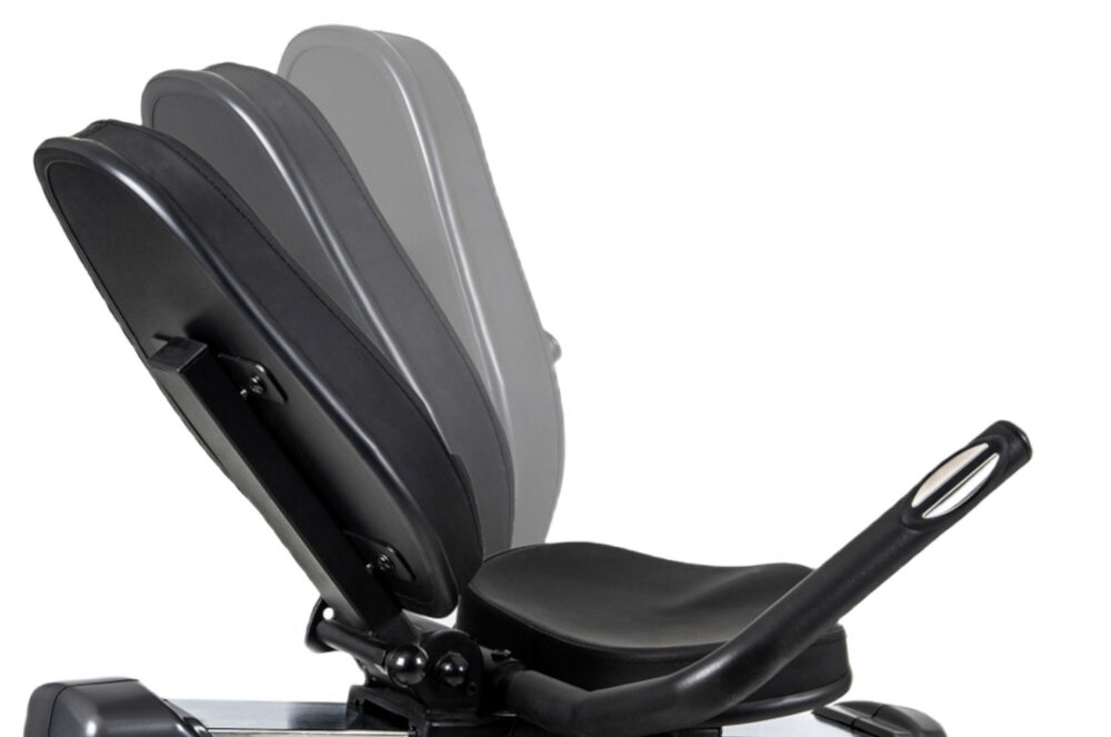 Rower indukcyjny TOORX BRX R3000 ergonomicznie zaprojektowane siedzenie regulacja w poziomie siedzisko z wygodnym oparciem z wysokiej jakosci pianki odporna na odksztalcenia wytrzymala tapicerka regulacja nachlenia oparcia