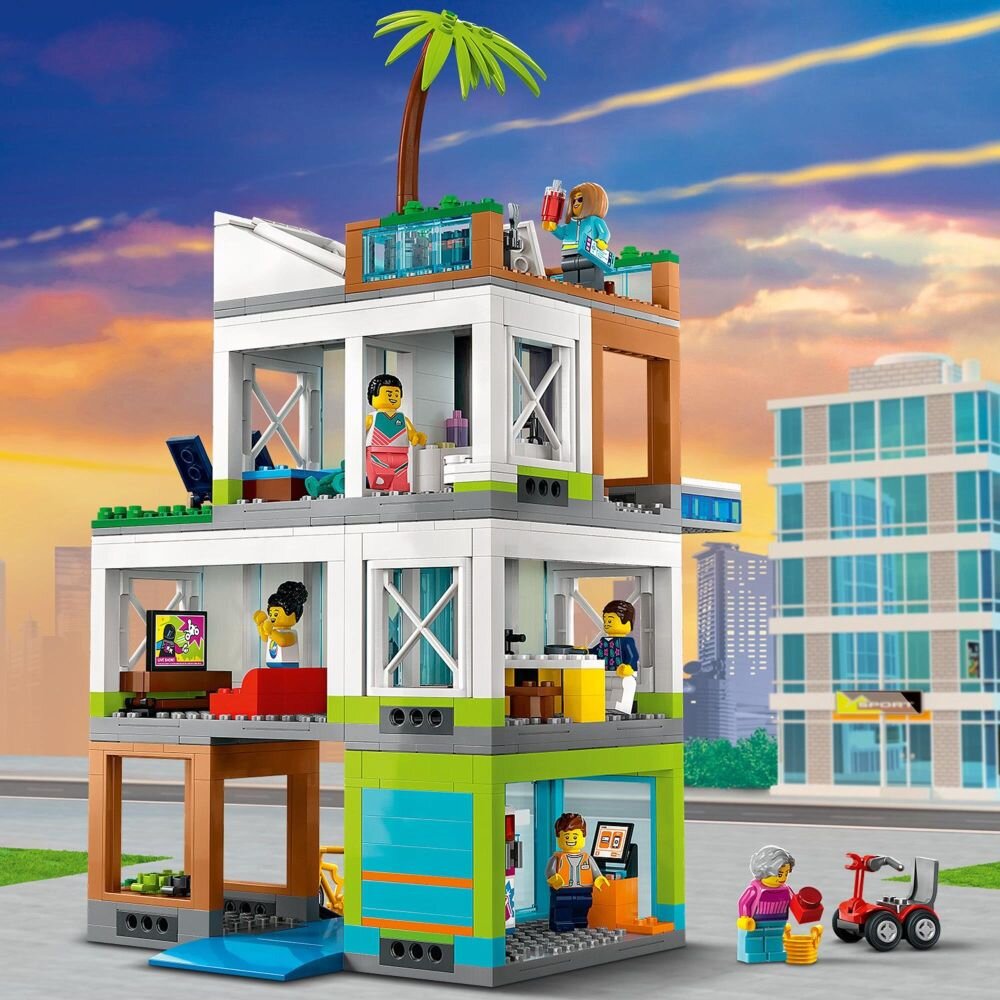 LEGO City Apartamentowiec 60365    klocki elementy zabawa łączenie figurki akcesoria figurka zestaw 