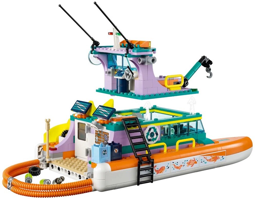 LEGO Friends Morska łódź ratunkowa 41734 dziecko kreatywność zabawa nauka rozwój klocki figurki minifigurki jakość tradycja konstrukcja nauka wyobraźnia role jakość bezpieczeństwo wyobraźnia budowanie pasja hobby funkcje instrukcja aplikacja LEGO Builder