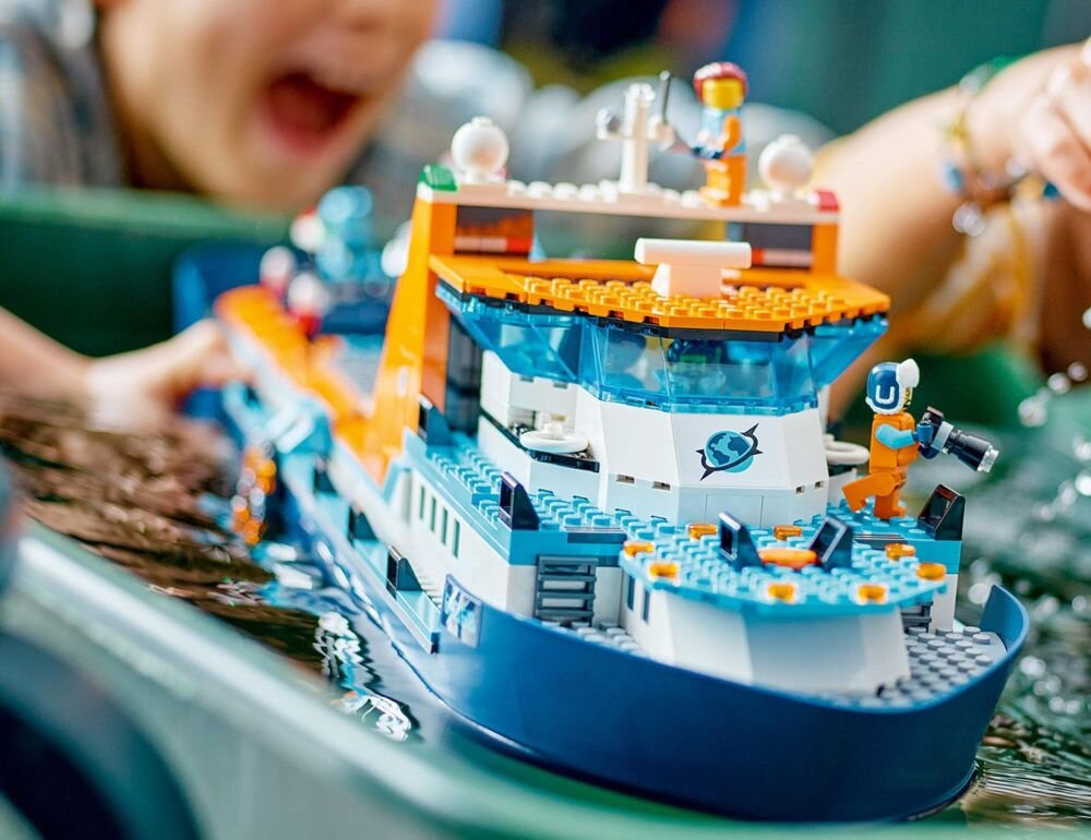 LEGO City Łódź badacza Arktyki 60368   klocki elementy zabawa łączenie figurki akcesoria figurka zestaw 