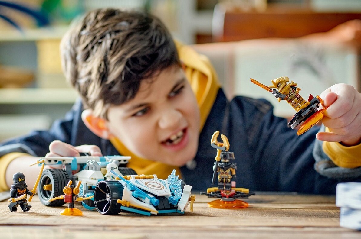 LEGO NINJAGO Smocza moc Zane’a — wyścigówka spinjitzu 71791 dziecko kreatywność zabawa nauka rozwój klocki figurki minifigurki jakość tradycja konstrukcja nauka wyobraźnia role jakość bezpieczeństwo wyobraźnia budowanie pasja hobby funkcje instrukcja aplikacja LEGO Builder