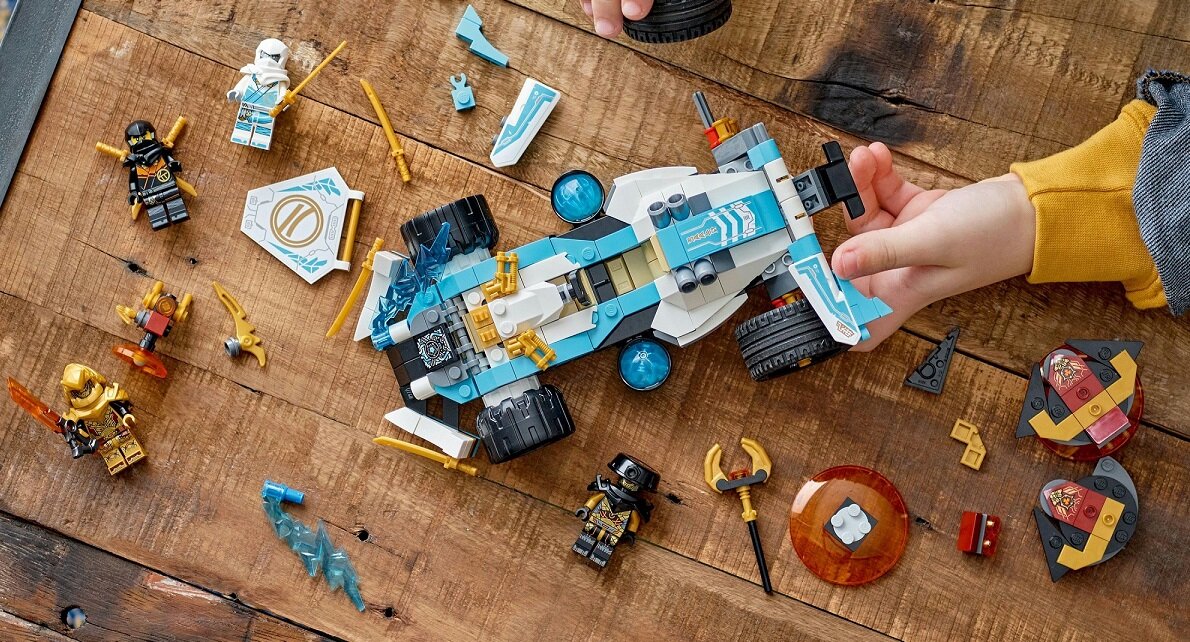 LEGO NINJAGO Smocza moc Zane’a — wyścigówka spinjitzu 71791 dziecko kreatywność zabawa nauka rozwój klocki figurki minifigurki jakość tradycja konstrukcja nauka wyobraźnia role jakość bezpieczeństwo wyobraźnia budowanie pasja hobby funkcje instrukcja aplikacja LEGO Builder