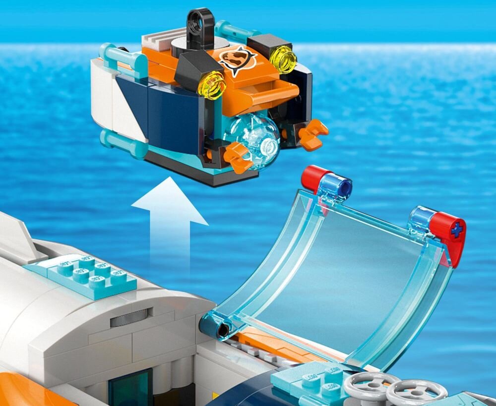 LEGO City Łódź podwodna badacza dna morskiego 60379   klocki elementy zabawa łączenie figurki akcesoria figurka zestaw 
