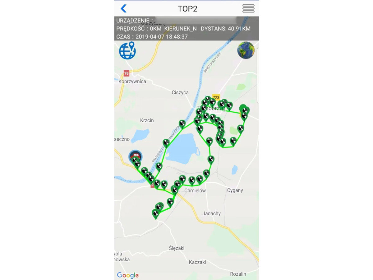 Lokalizator MKING GPS MK12P lokalizacja sygnały położenie mapa aplikacja SMS