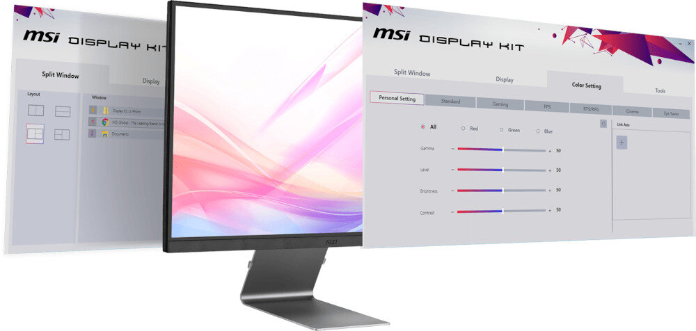 Monitor MSI Modern MD271UL aplikacja funkcje regulacja oprogramowanie