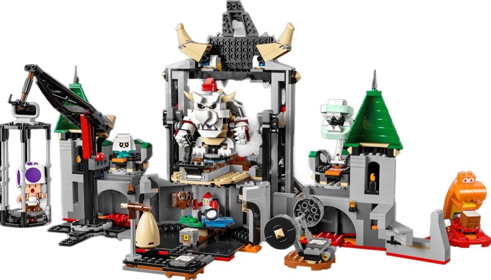 LEGO Super Mario Walka w zamku Dry Bowsera — zestaw rozszerzający 71423   klocki elementy zabawa łączenie figurki akcesoria figurka zestaw 