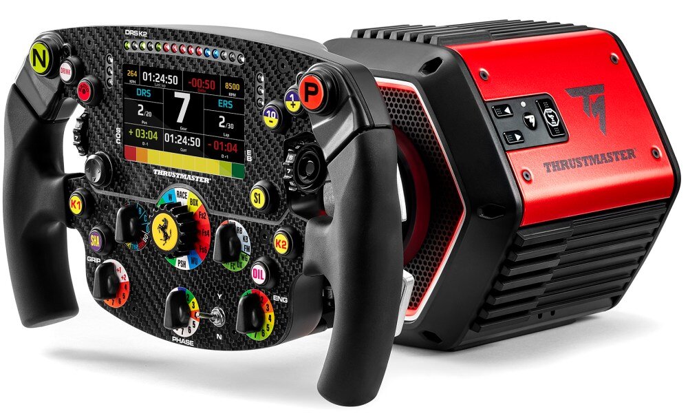 Kierownica THRUSTMASTER T818 + Ferrari SF1000 Simulator marzenia gracz wyświetlacz podstawa przyciski moment obrotowy układ mocowania