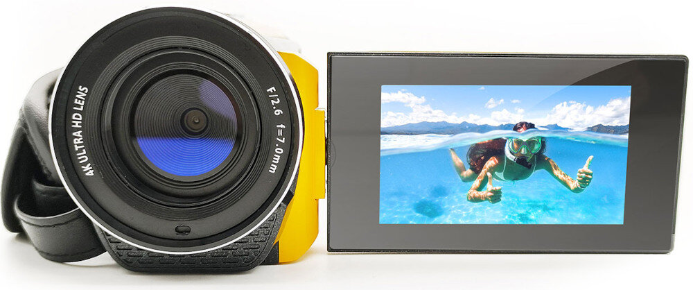 Kamera EASYPIX Aquapix WDV5630 Żółty wyświetlacz zoom przybliżenie