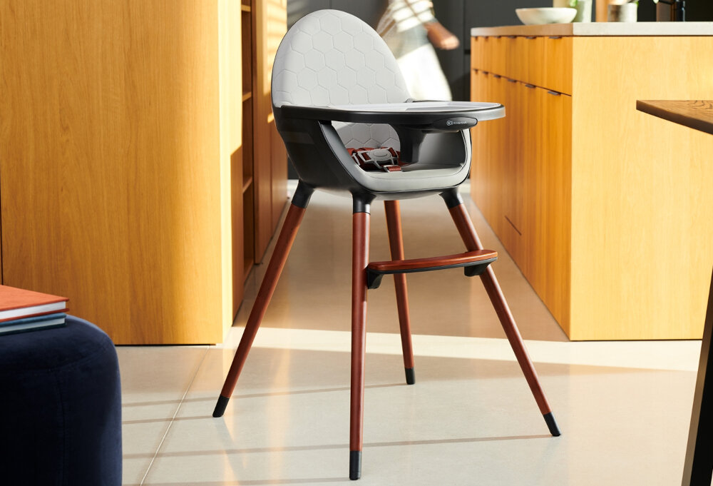 Krzesełko do karmienia KINDERKRAFT Finix Szary bezpiczne funkcjonalne wygodne piekny design