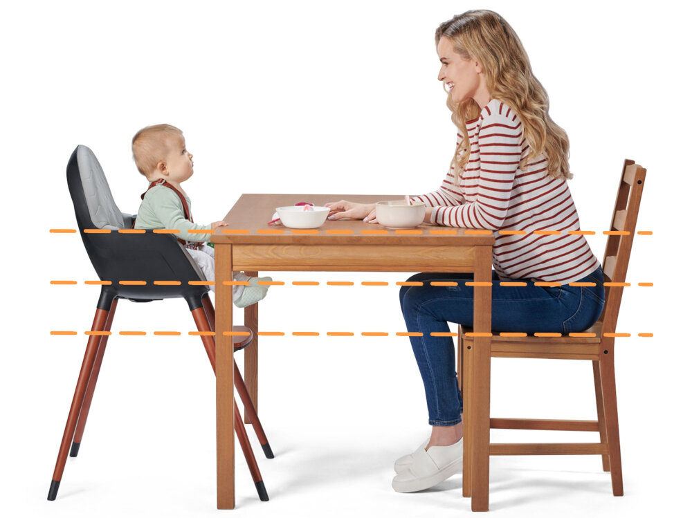 Krzesełko do karmienia KINDERKRAFT Finix Szary ergonomiczny design wygodne siedzisko wyprofilowane podparcie dla plecow swoboda bezpieczenstwo miekkie pikowane wykonczenie do siedzenia przy biurku