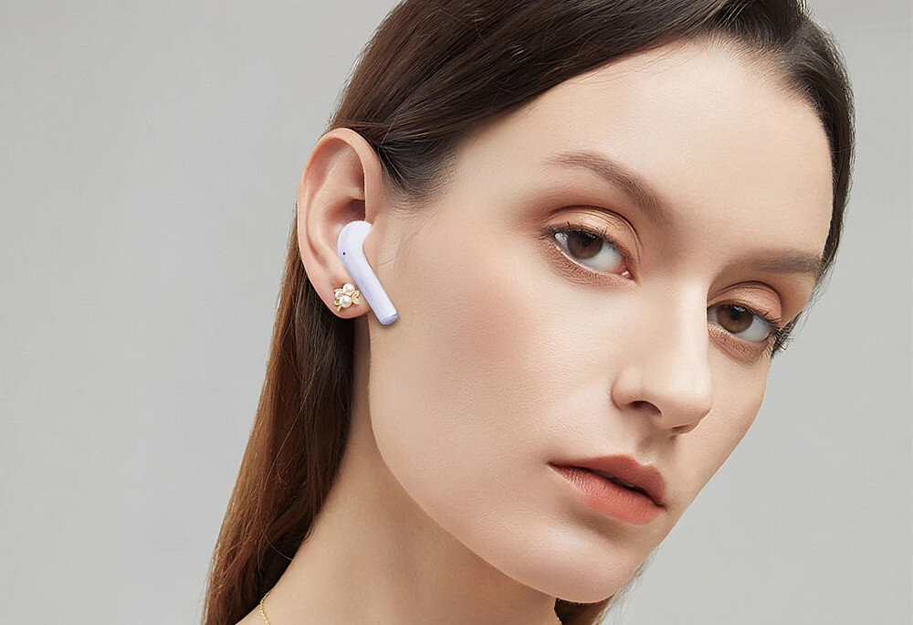 Słuchawki douszne NOKIA E3110 Fioletowy kompatybilność mikrofon szumy asystent Siri