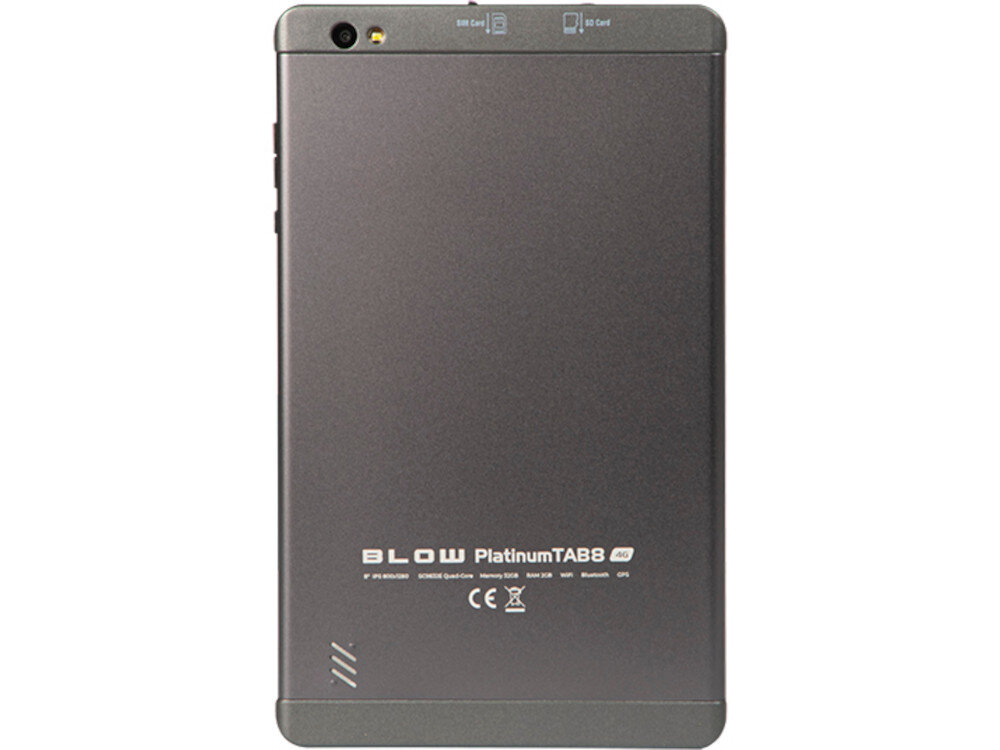 Tablet BLOW PlatinumTAB8 8 2/32 GB LTE Wi-Fi Szary + Etui wymiary waga bateria konstrukcja