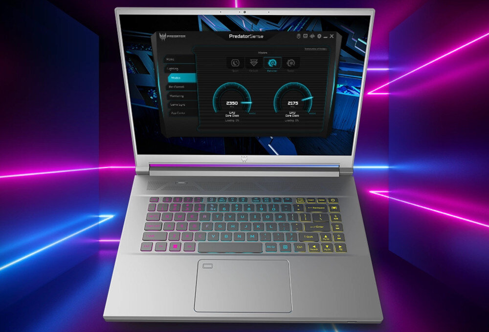 Laptop ACER Predator Triton 300 SE PT316-51s-73R6 aplikacja funkcje podświetlenie klawiatura klawisz tryby