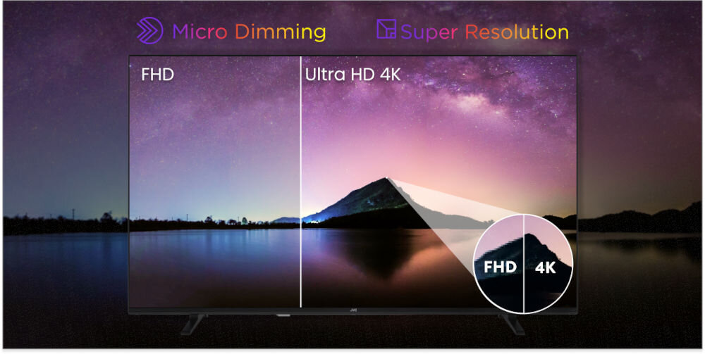 Telewizor JVC LT-50VA3300 50 LED 4K Android TV Dolby Vision Dolby Atmos HDMI 2.1  - kontrast