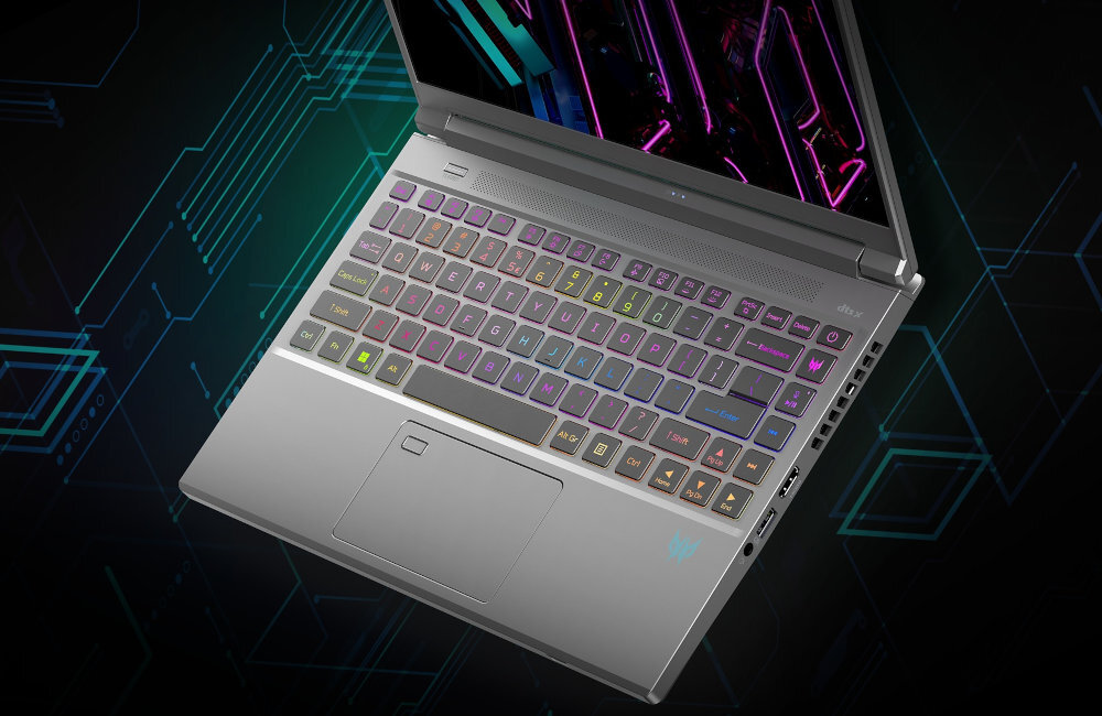 Laptop ACER Predator Triton PT14-51-71AM klawiatura podświetlenie RGB skróty