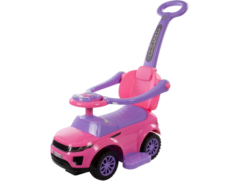 Jeździk SUN BABY Sport Car J05.016.0.5 Różowo-fioletowy Wysokie oparcie palak komfort bezpieczeństwo max obciazenie