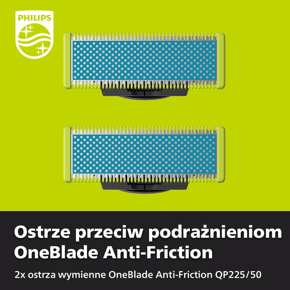 Ostrza do golarki Philips OneBlade Anti-Friction QP225/50 są dostępne w sklepach Media Expert