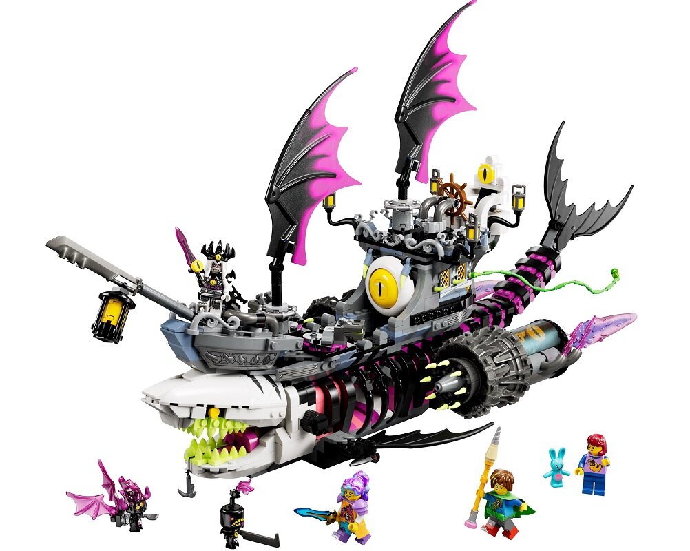 LEGO DREAMZzz Koszmarny Rekinokręt 71469 dziecko kreatywność zabawa nauka rozwój klocki figurki minifigurki jakość tradycja konstrukcja nauka wyobraźnia role jakość bezpieczeństwo wyobraźnia budowanie pasja hobby funkcje instrukcja aplikacja LEGO Builder
