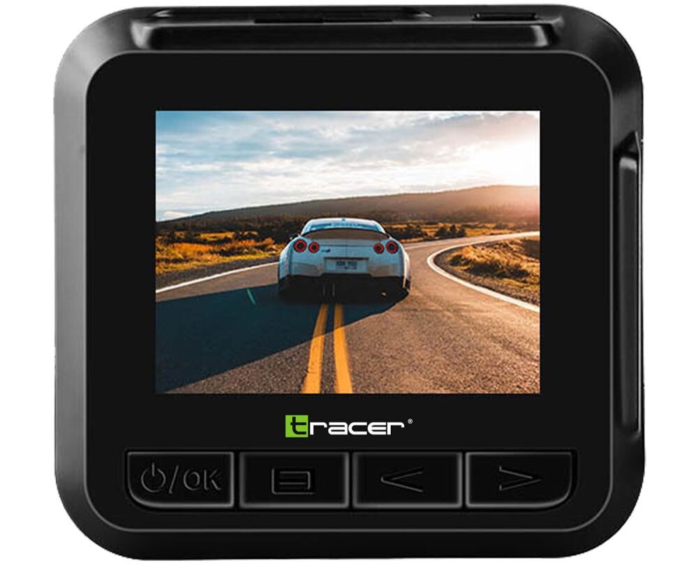 Wideorejestartor TRACER Tucana 2.2D FHD   obiektyw rozdzielczość nagrywanie kąt zapis sensor czujnik montaż wymiary ładowanie zasilanie auto samochód rejestrowanie karta pamięć pojemność ładowarka obraz zdjęcia filmy aplikacja sterowanie 