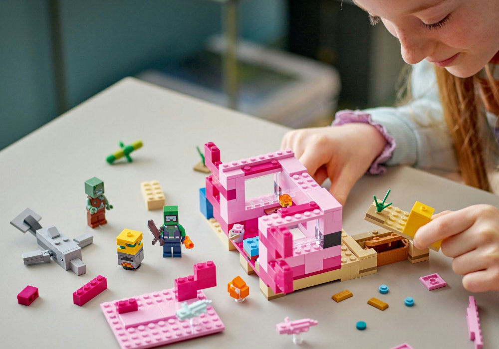 LEGO 21247 Minecraft Dom aksolotla zabawa edukacja rozwój wyposażenie kreatywność