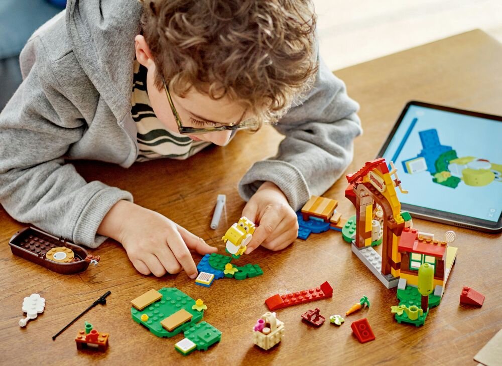 LEGO Super Mario Piknik w domu Mario — zestaw rozszerzający 71422   klocki elementy zabawa łączenie figurki akcesoria figurka zestaw 