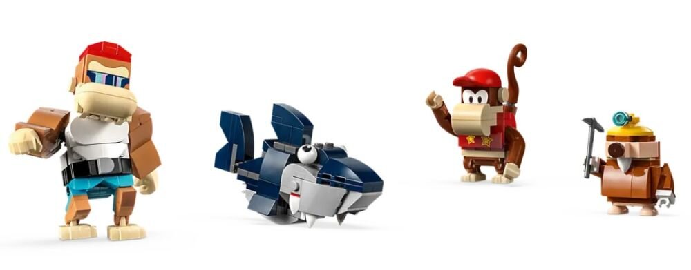 LEGO Super Mario Przejażdżka wagonikiem Diddy Konga - zestaw rozszerzający 71425   klocki elementy zabawa łączenie figurki akcesoria figurka zestaw 
