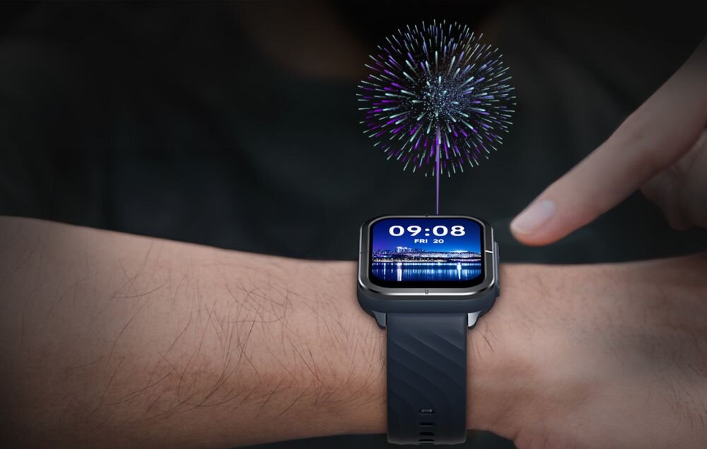 Smartwatch MIBRO C3   ekran bateria czujniki zdrowie sport pasek ładowanie pojemność rozdzielczość łączność sterowanie krew puls rozmowy smartfon aplikacja 