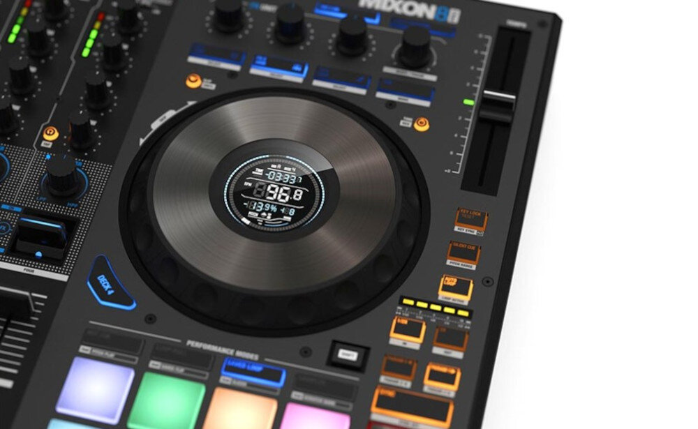 Kontroler DJ RELOOP Mixon 8 Pro wyświetlacze on-jog