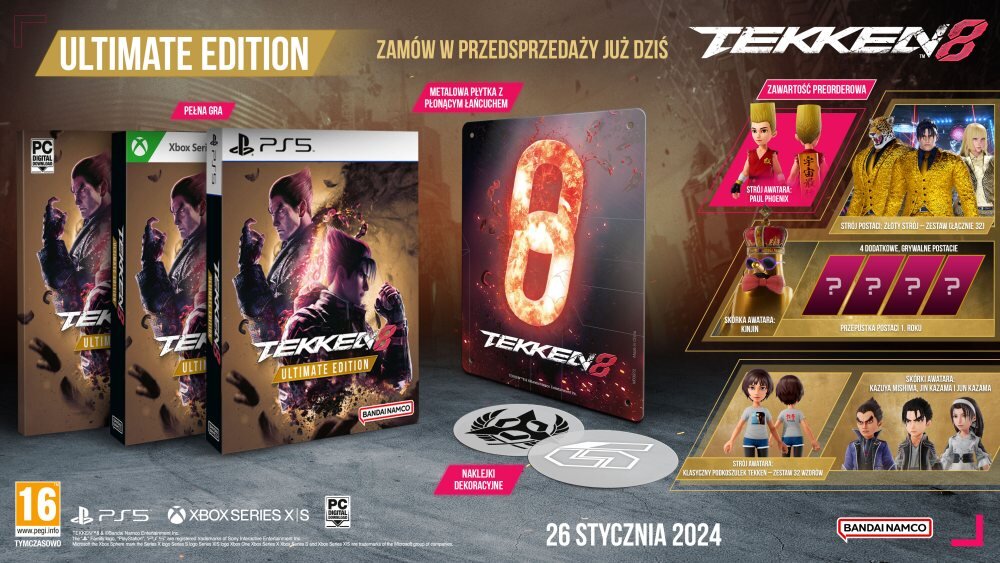 Tekken 8 Gra legendarna seria los wojownicy rywalizacja porywajace widowiskowe życie 