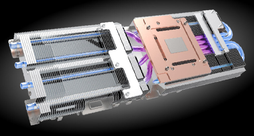 Karta graficzna POWERCOLOR Radeon RX 7700 XT Fighter 12GB chłodzenie wentylatory radiator regulacja