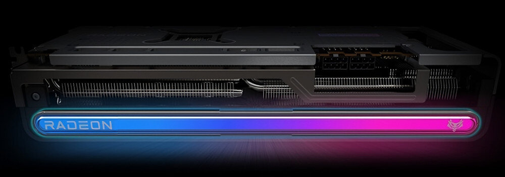 Karta graficzna SAPPHIRE Radeon RX 7800 XT Nitro+ 16GB wygląd podświetlenie styl obudowa