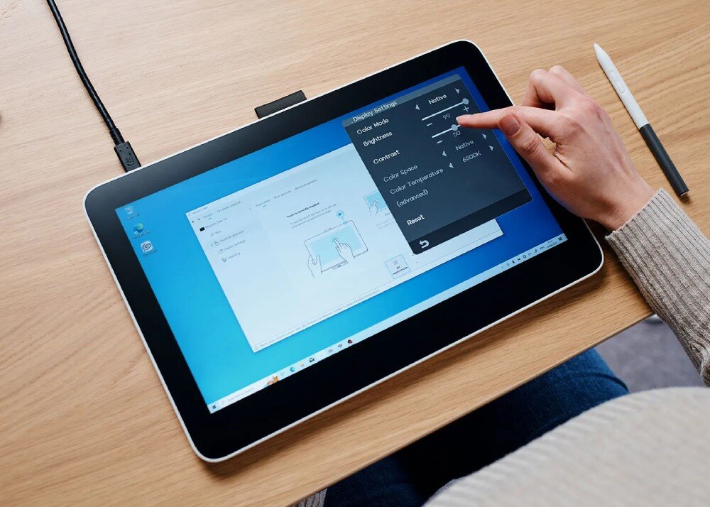 Tablet graficzny WACOM One 13 Touch Pen Display aplikacja ustawienia