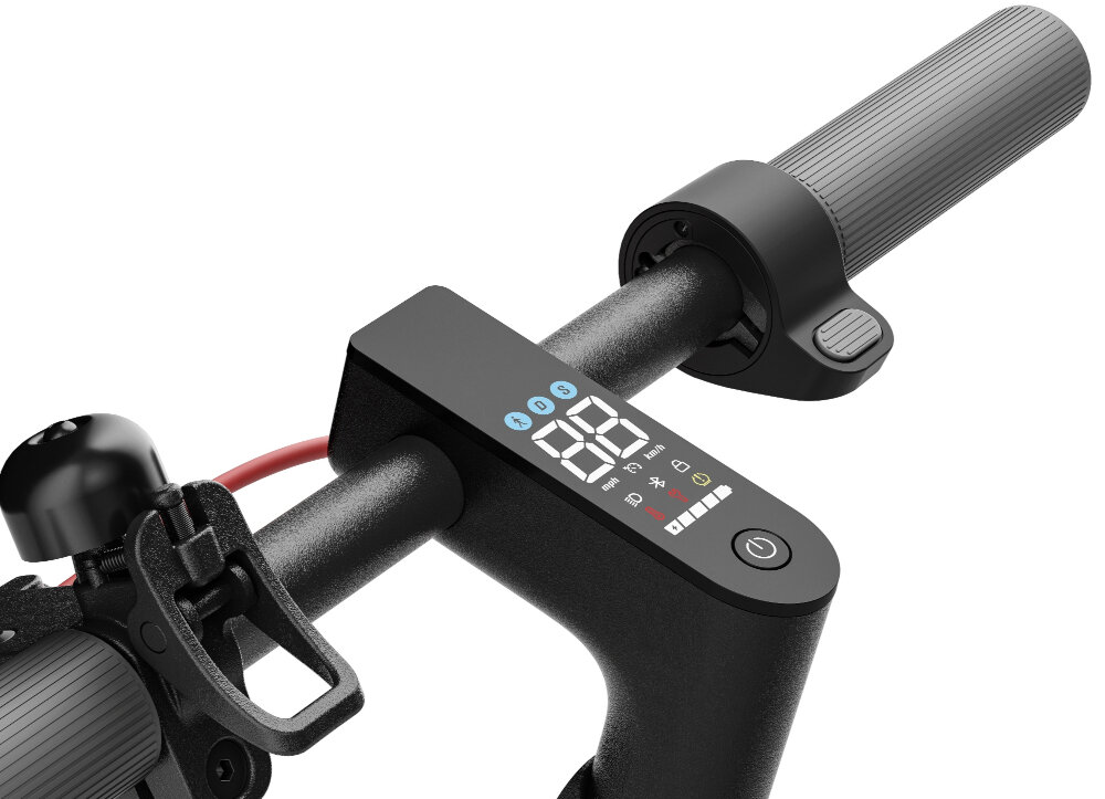 Hulajnoga elektryczna XIAOMI Scooter 4 NE Czarny intuicyjny wyswietlacz pelen kontrast i widocznosc uchwyty kierownicy antyposlizgowy material pelna kontrola bezpieczne podrozowanie