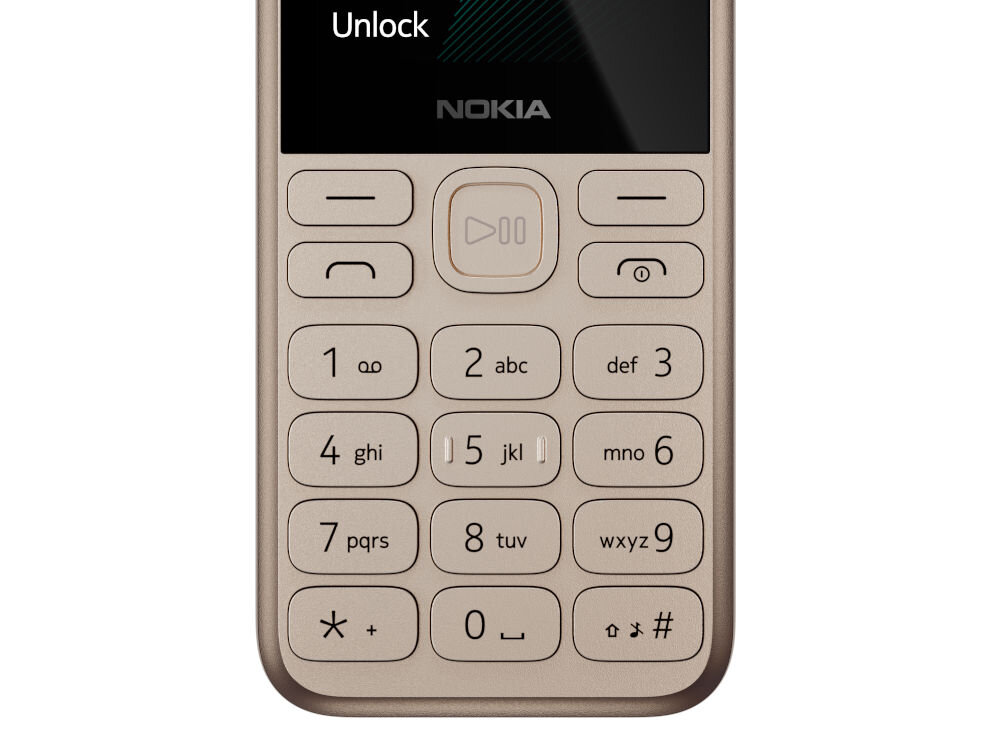 Telefon NOKIA 130 DS 2023 Złoty klawiatura z przyciskami, 2,4 cala wyświetlacz, intuicyjny design, tradycyjna klawiatura, prosty interfejs